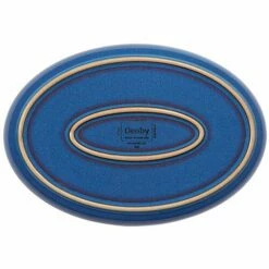 Denby Imperial Blue Medium Oval Tray -HARTS OF STUR Sales 001010669 Denby Imperial Blue Medium Oval Tray 2