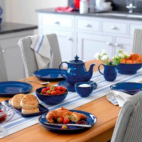 Denby Imperial Blue Coupe Dinner Plate 6 Denby Imperial Blue Coupe Dinner Plate - Image 4