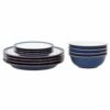 Denby Imperial Blue 12 Piece Set -HARTS OF STUR Sales 001041958 Denby Imperial Blue 12pc Tableware Set