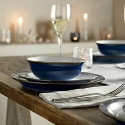 Denby Imperial Blue 12 Piece Set -HARTS OF STUR Sales 001041958 Denby Imperial Blue 12pc Tableware Set 2