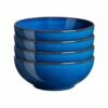 Denby Imperial Blue Set Of 4 Coupe Cereal Bowls -HARTS OF STUR Sales 001042607 Denby Imperial Blue Set Of 4 Coupe Cereal Bowls