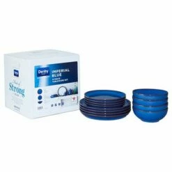 Denby Imperial Blue 12 Piece Coupe Set -HARTS OF STUR Sales 001042958 Denby Imperial Blue 12pc Coupe Set 1