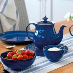 Denby Imperial Blue 12 Piece Coupe Set -HARTS OF STUR Sales 001042958 Denby Imperial Blue 12pc Coupe Set 2