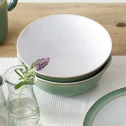 Denby Regency Green 4 Piece Cereal Bowl Set -HARTS OF STUR Sales 002041007 DENBY REGENCY GREEN 4 PIECE CEREAL BOWL SET 1