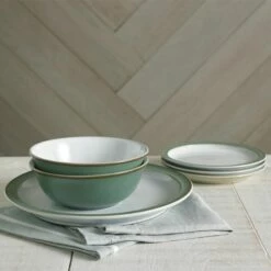 Denby Regency Green 12 Piece Tableware Set -HARTS OF STUR Sales 002041958 Denby Regency Green 12 Piece Tableware Set 1