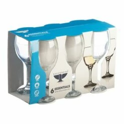 Ravenhead Essentials 250ml Set Of 6 White Wine Glasses -HARTS OF STUR Sales 0040412 Ravenhead Essentials Sleeve 6 White Wine Glasses 1