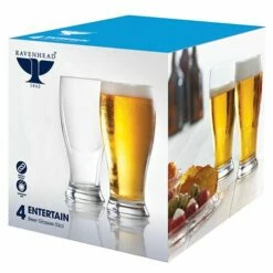 Ravenhead Entertain 530ml Set Of 4 Beer Glasses -HARTS OF STUR Sales 0041607 Ravenhead Entertain Set Of 4 Beer Glasses 53cl 2