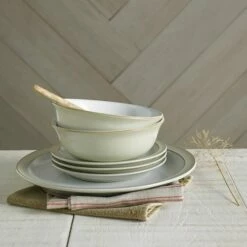 Denby Linen 12 Piece Coupe Tableware Set -HARTS OF STUR Sales 016042958 DENBY LINEN 12 PIECE COUPE TABLEWARE SET 1