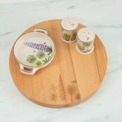 T&G Cottage Garden Beech Round Serving Block -HARTS OF STUR Sales 07302 T and G Cottage Garden Round Serving Block 4 1