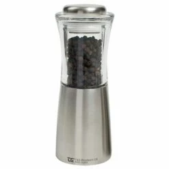 T&G CrushGrind Apollo Brushed Stainless Steel And Acrylic Pepper Mill -HARTS OF STUR Sales 0 4 21