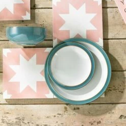 Denby Azure 4 Piece Dinner Plate Set 9 Denby Azure 4 Piece Dinner Plate Set -HARTS OF STUR Sales 123041005 DENBY AZURE 4 PIECE DINNER PLATE SET 3