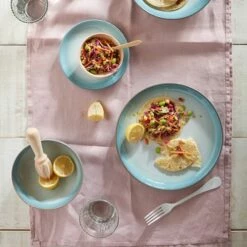 Denby Azure Haze 4 Piece Coupe Dinner Plate Set -HARTS OF STUR Sales 123042005 DENBY AZURE HAZE 4 PIECE COUPE DINNER PLATE SET 4