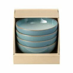 Denby Azure Haze 4 Piece Coupe Cereal Bowl Set