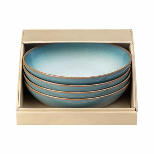 Denby Azure Haze 4 Piece Pasta Bowl Set 3 Denby Azure Haze 4 Piece Pasta Bowl Set