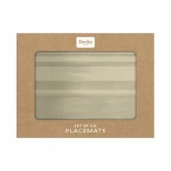 Denby Colours Natural 6 Piece Placemats -HARTS OF STUR Sales 151010156 Denby Colours Natural 6 Piece Placemats NEW 1