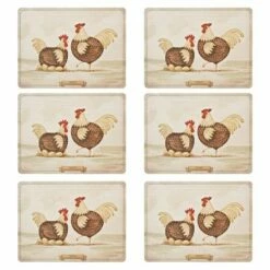 Denby Set Of 6 Derbyshire Redcap Placemats