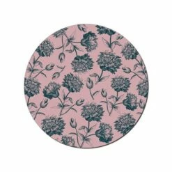 Denby Set Of 6 Rose Engraved Floral Round Placemats -HARTS OF STUR Sales 151014161 Denby Set Of 6 Rose Engraved Floral Round 1
