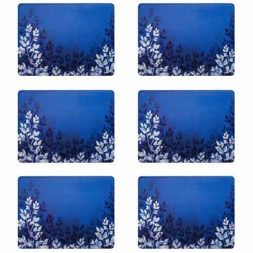 Denby Colours Blue Foliage Placemats Set Of 6 3 Denby Colours Blue Foliage Placemats Set Of 6