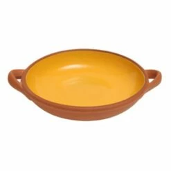 Dexam Sintra Large Glazed Terracotta Tapas Dish Ochre