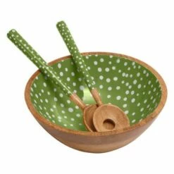 Dexam Sintra Mango Wood Spotted Salad Servers Green -HARTS OF STUR Sales 16050473 Dexam Sintra Mango Wood Spotted Salad Servers Green 1