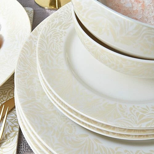 Denby Monsoon Lucille Gold 16 Piece Tableware Set 4 Denby Monsoon Lucille Gold 16 Piece Tableware Set - Image 2