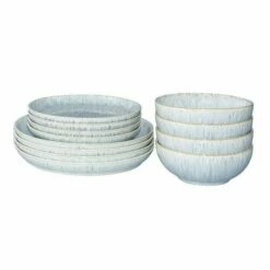 Denby Halo Speckle 12 Piece Coupe Set -HARTS OF STUR Sales 199042958 Denby Halo 12pc Coupe Breakfast Set 1