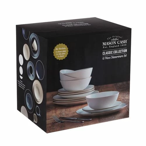 Mason Cash Classic Collection Cream 12 Piece Dinner Set 4 Mason Cash Classic Collection Cream 12 Piece Dinner Set - Image 2