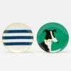 Joules Brightside Doris The Dog Set Of 2 Side Plates -HARTS OF STUR Sales 218317DOGSTRIPE Joules Brightside Doris The Dog Set Of 2 Side Plates