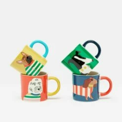 Joules Brightside Dog Set Of 4 Espresso Cuppers -HARTS OF STUR Sales 218320MULTIDOG Joules Brightside Dog Set Of 4 Espresso Cuppers 1