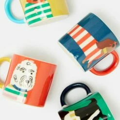Joules Brightside Dog Set Of 4 Espresso Cuppers -HARTS OF STUR Sales 218320MULTIDOG Joules Brightside Dog Set Of 4 Espresso Cuppers 2