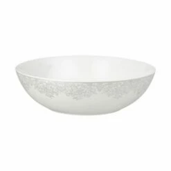 Denby Monsoon Filigree Silver Medium Serving Bowl