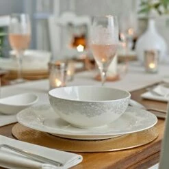 Denby Monsoon Filigree Silver 16 Piece Tableware Set -HARTS OF STUR Sales 359040950 Denby Monsoon Filigree Silver 16 Piece Tableware Set 1