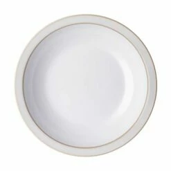 Denby Natural Canvas Shallow Rimmed Bowl -HARTS OF STUR Sales 375010008 DENBY NATURAL CANVAS SHALLOW RIMMED BOWL 1