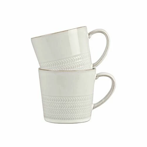 Denby Natural Canvas 2 Piece Textured Mug Set 4 Denby Natural Canvas 2 Piece Textured Mug Set - Image 2