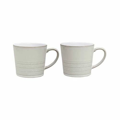Denby Natural Canvas 2 Piece Textured Mug Set 3 Denby Natural Canvas 2 Piece Textured Mug Set