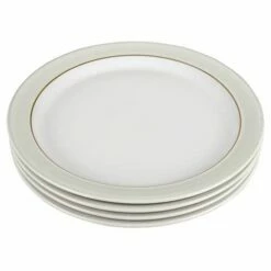 Denby Natural Canvas 4 Piece Dinner Plate Set -HARTS OF STUR Sales 375041005 Denby Natural Canvas 4pc Dinner Plate Set 1