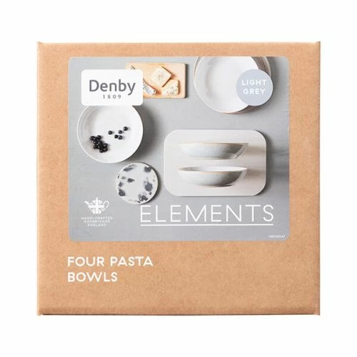 Denby Elements Light Grey Set Of 4 Pasta Bowls 4 Denby Elements Light Grey Set Of 4 Pasta Bowls - Image 2