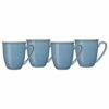 Denby Elements Blue Set Of 4 Coffee Mugs -HARTS OF STUR Sales 381040018 Denby Elements Blue Set 4 Coffee Mugs