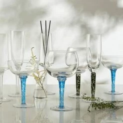 Denby Imperial Blue Set Of 2 Gin Glasses -HARTS OF STUR Sales 400013511 Denby Imperial Blue Set Of 2 Gin Glasses 1