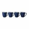 Denby Elements Dark Blue Set Of 4 Coffee Mugs 1 Denby Elements Dark Blue Set Of 4 Coffee Mugs -HARTS OF STUR Sales 405040018 Denby Elements Dark Blue Set Of 4 Coffee Beaker Mugs