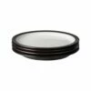 Denby Elements Black Set Of 4 Medium Plate -HARTS OF STUR Sales 406041004 Denby Elements Black Set Of 4 Medium Plate