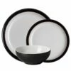 Denby Elements Black 12 Piece Tableware Set -HARTS OF STUR Sales 406041981 Denby Elements Black 12 Piece Tableware Set