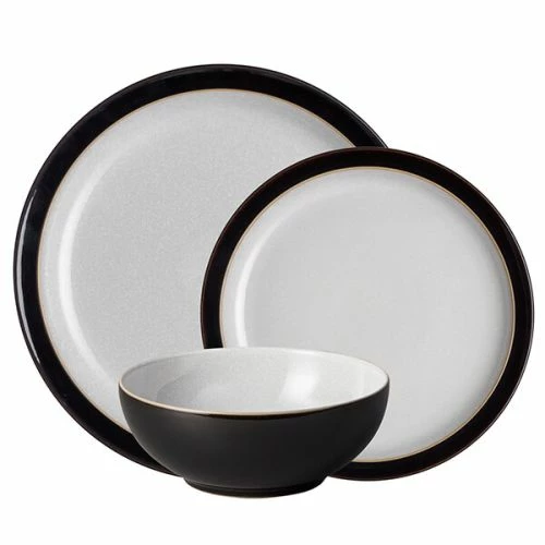 Denby Elements Black 12 Piece Tableware Set 3 Denby Elements Black 12 Piece Tableware Set
