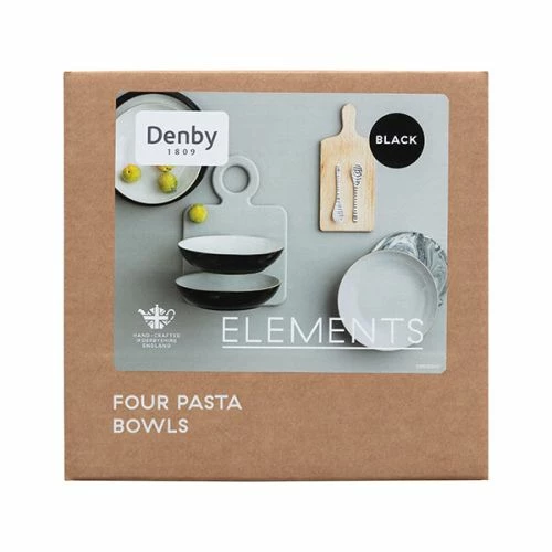 Denby Elements Black Set Of 4 Pasta Bowls 5 Denby Elements Black Set Of 4 Pasta Bowls - Image 3