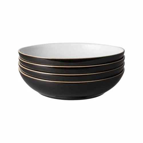 Denby Elements Black Set Of 4 Pasta Bowls 3 Denby Elements Black Set Of 4 Pasta Bowls