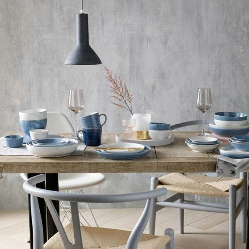 Denby Studio Blue Chalk Medium Coupe Plate 6 Denby Studio Blue Chalk Medium Coupe Plate - Image 4