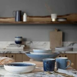 Denby Studio Blue Flint/Chalk Ridged Mug -HARTS OF STUR Sales 409010616 Denby Studio Blue Flint Chalk Ridged Mug 2