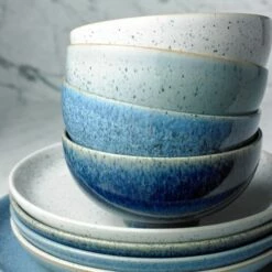 Denby Studio Blue Flint Medium Coupe Plate -HARTS OF STUR Sales 409012004 Denby Studio Blue Flint Medium Coupe Plate 2