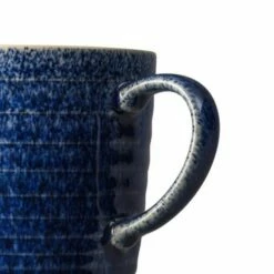 Denby Studio Blue Cobalt/Pebble Ridged Mug -HARTS OF STUR Sales 410010616 Denby Studio Blue Cobalt Pebble Ridged Mug 1