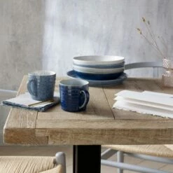 Denby Studio Blue Cobalt/Pebble Ridged Mug -HARTS OF STUR Sales 410010616 Denby Studio Blue Cobalt Pebble Ridged Mug 4